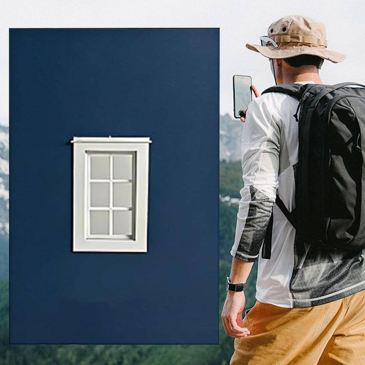 Generic Window Frame Photo Prop | Reusable Outdoor Picture Framing Viewfinder - Travel Photos Window Frame Props |