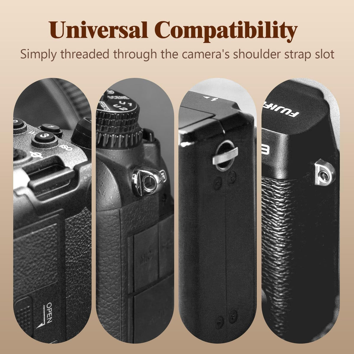 1.8-Inch Stylish PU Leather Camera Strap for Canon, Nikon & Sony