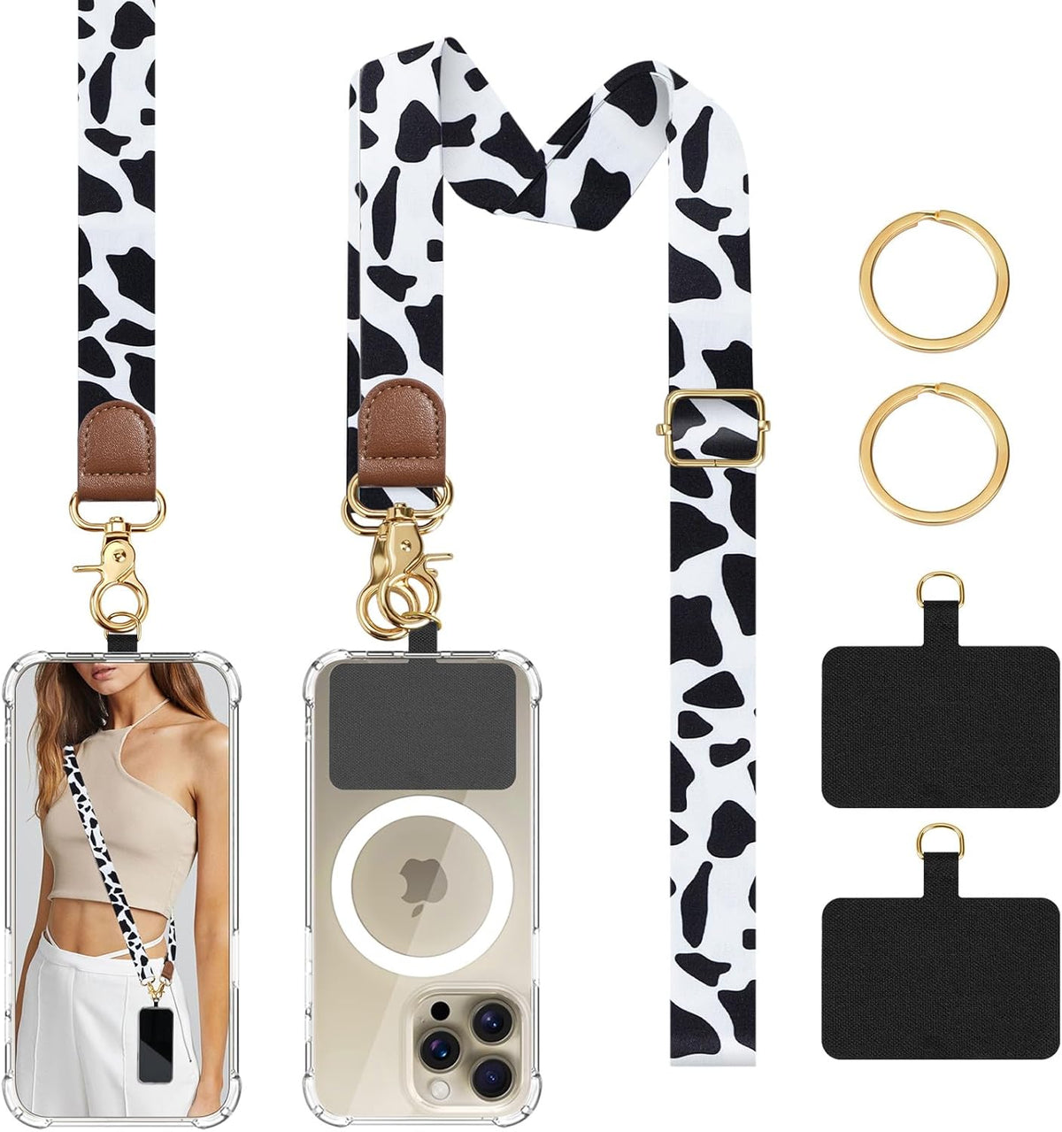 TiMOVO Phone Lanyard Crossbody Wrist Strap, Adjustable Anti-Theft Strap for Smartphone Case