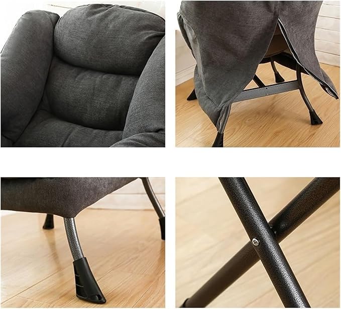 Gaming Chair Computer Chair Sofa Wholesale Armchair Bedroom Comfortable Chair Armchair Chair (Color : Tq Dark Gray Suede L)