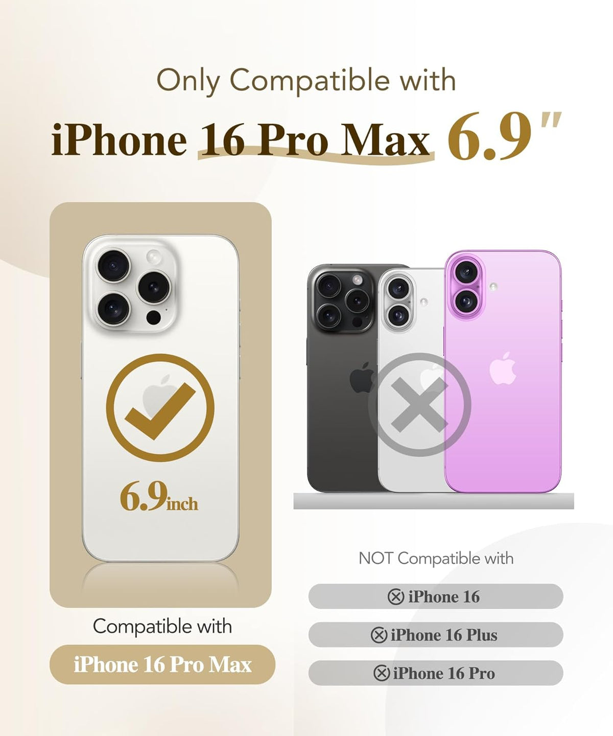 BERFY Magnetic for iPhone 16 Pro Max Case, Compatible with MagSafe, [Built-in 9H Tempered Glass Screen Protector & Upgraded Camera Protection] Full Body Plating Phone case for 16 Pro Max,Titanium Gold