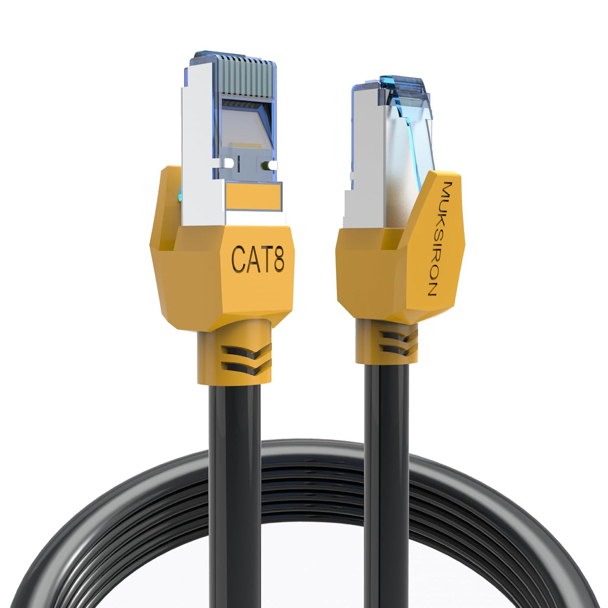 8 3 40Gbps 2000Mhz RJ45 3FT Cat Ethernet Cable ft Black, Multiple Size Options, Heavy Duty High Speed Shielded