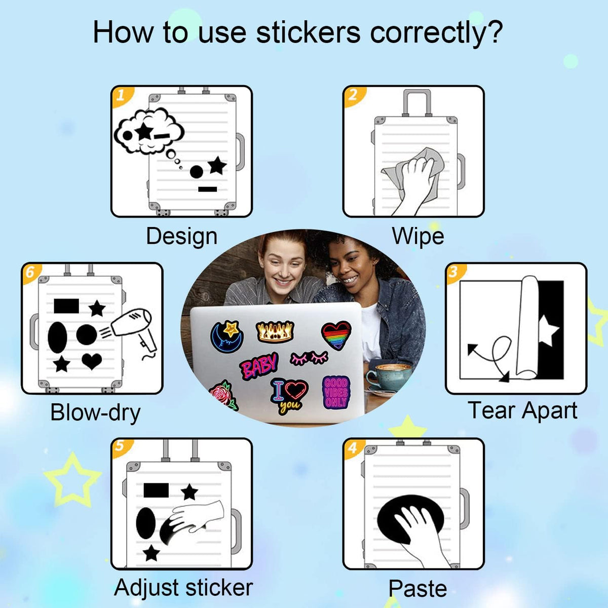Dslalaly 50PCS EMT Stickers for Emergency Medical Technicians - Waterproof EMS Decals for Paramedics & Healthcare