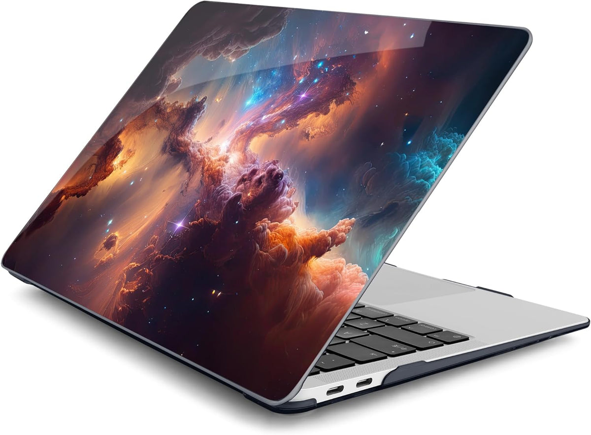 Batianda Case for M1 MacBook Air 13 Inch Model A2337 A2179 A1932 2021 2020 2019 Release,3D Painted Creative Series Design Hard Shell with Keyboard Cover & Screen Protector, Nebula