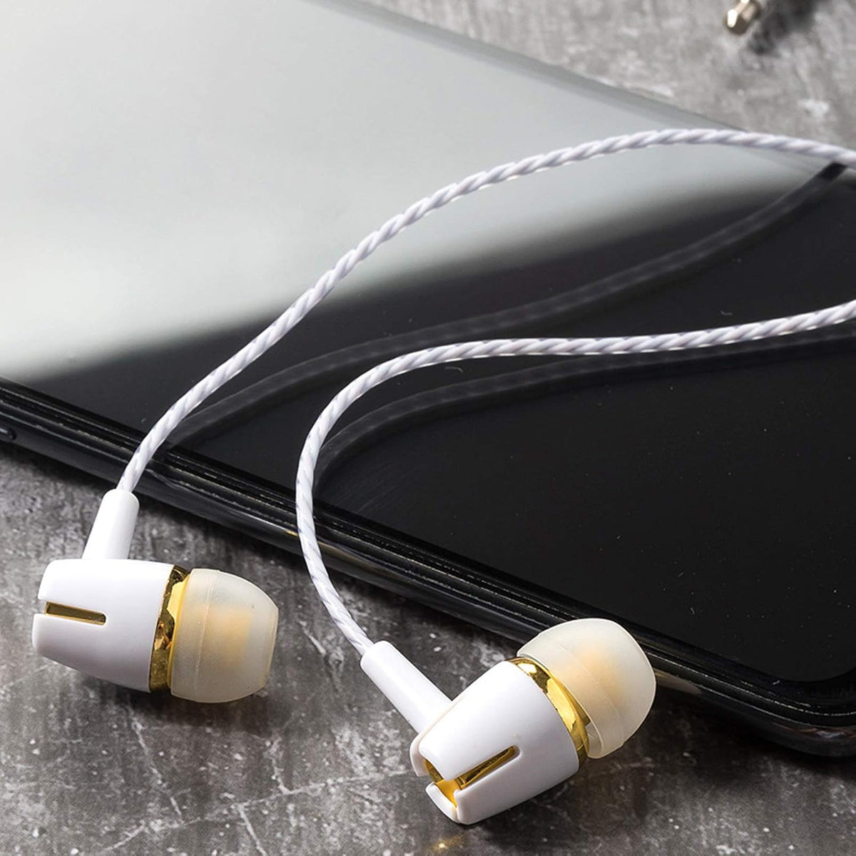 Heave Headset Wired in Ear Headphones Earbuds,Powerful Heavy Bass Sound Wired Gaming Earbuds Built in Noise