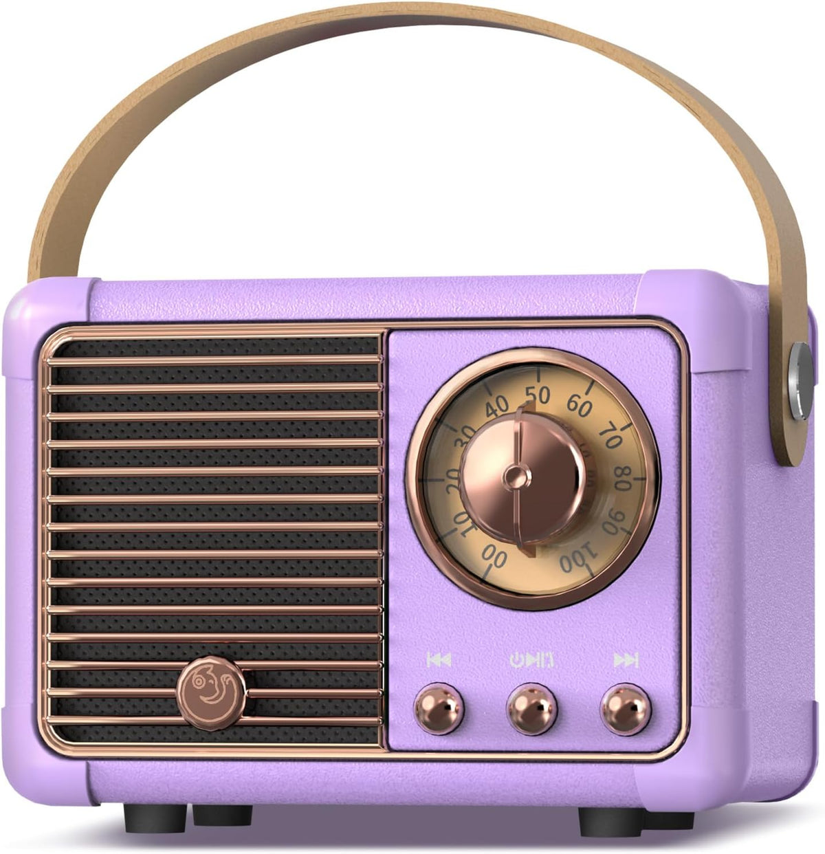 heetipuk Purple Retro Bluetooth Speaker, Versatile Decor Beauty Meets Function, Cute Speaker with Crystal Clear Sound