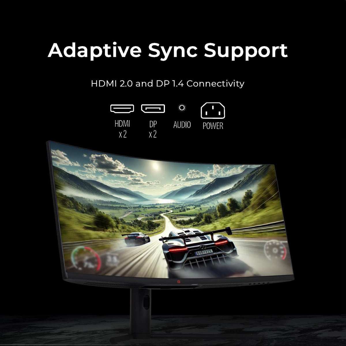 Deco Gear 34" 3440x1440 21:9 Ultrawide Curved Monitor, 180Hz, HDR10, 4000:1 Contrast Ratio, 99% sRGB, 16.7 Million Colors, Adaptive Sync, Blue Light Reduction