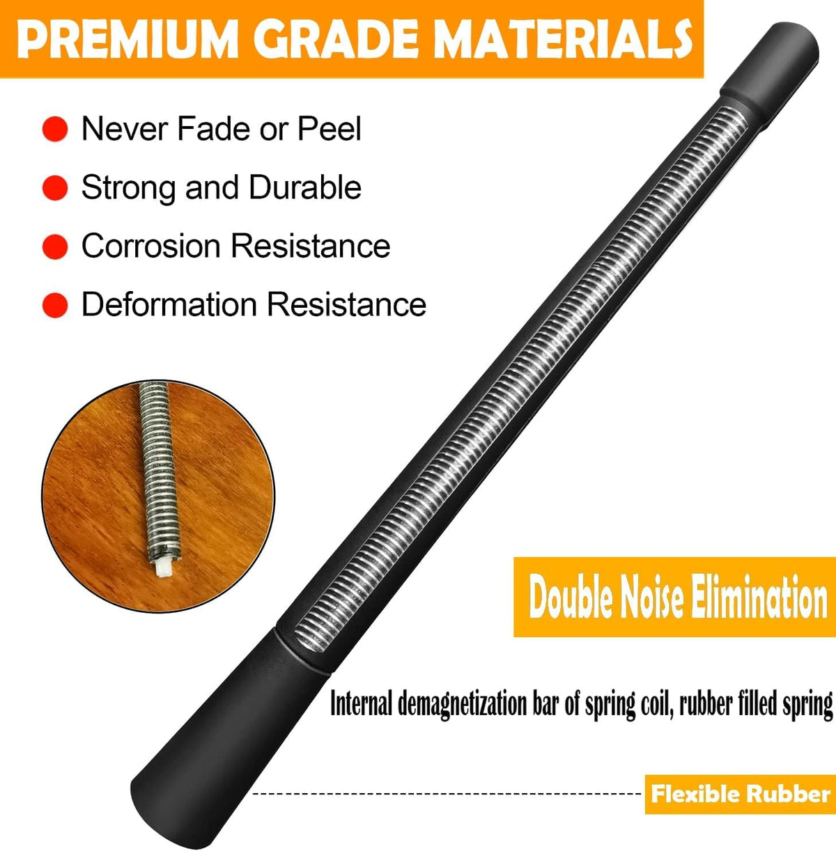 Heating Master 7 Inch (2003-2014), Antenna Replacement for Toyota Sienna Toyota Sienna Antenna, Flexible Rubber Antenna