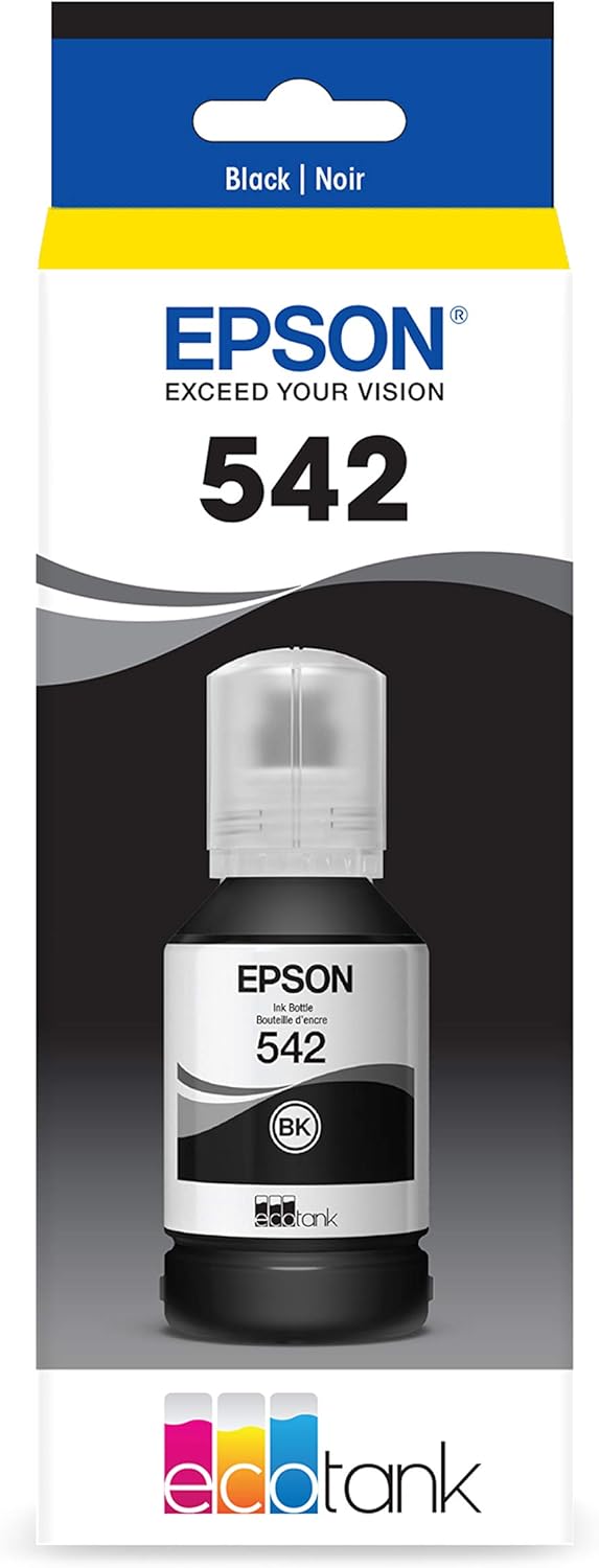 Epson EcoTank Pro ET-5880 Wireless Color All-in-One Supertank Printer & T542 EcoTank Ink Bottles (Black & White)