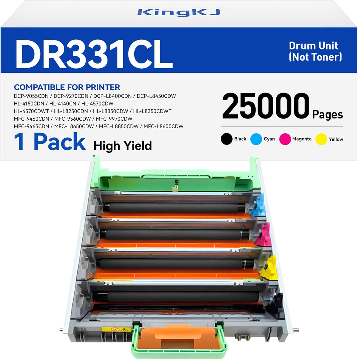 DR331CL Drum Unit Compatible Replacement for Brother DR-331CL Imaging Drum MFC-L8850CDW HL-L8350CDW MFC-L8600CDW HL-4150CDN MFC-9970CDW DCP-L8400 9050 9055 L8450 HL-L8250 L8650 L8850 4570CDW Printer