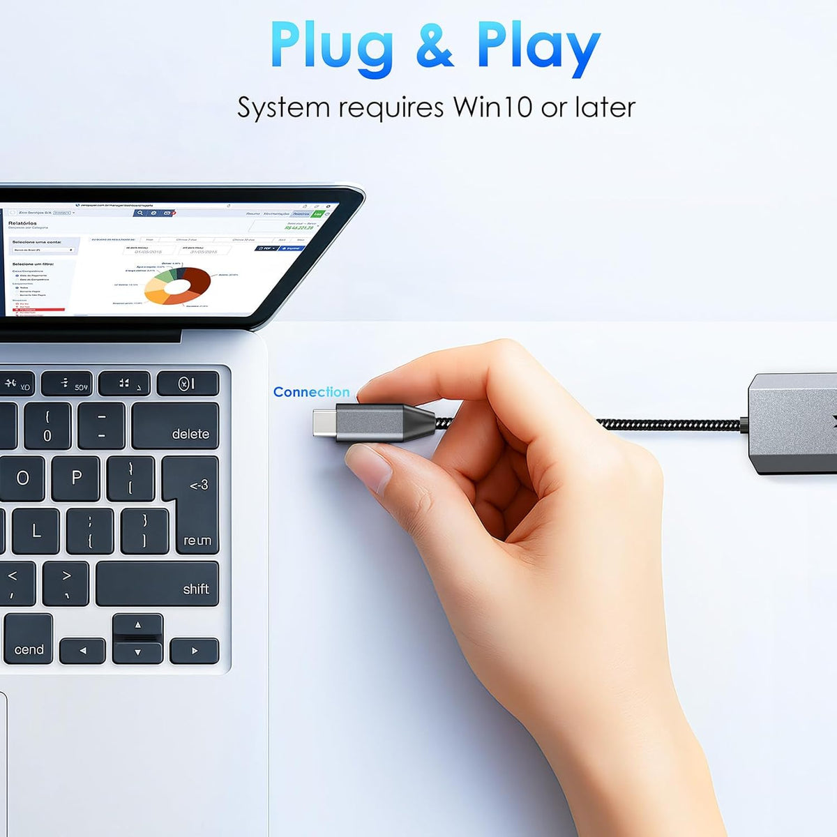 WAVLINK USB C to Ethernet Adapter 2.5 Gbps, USB to 2.5G Ethernet Adapter with 95W Power for Laptop, USB-C to RJ45 Network Converter (Thunderbolt 4/3 Compatible) for Windows, Mac OS, iPad OS and More