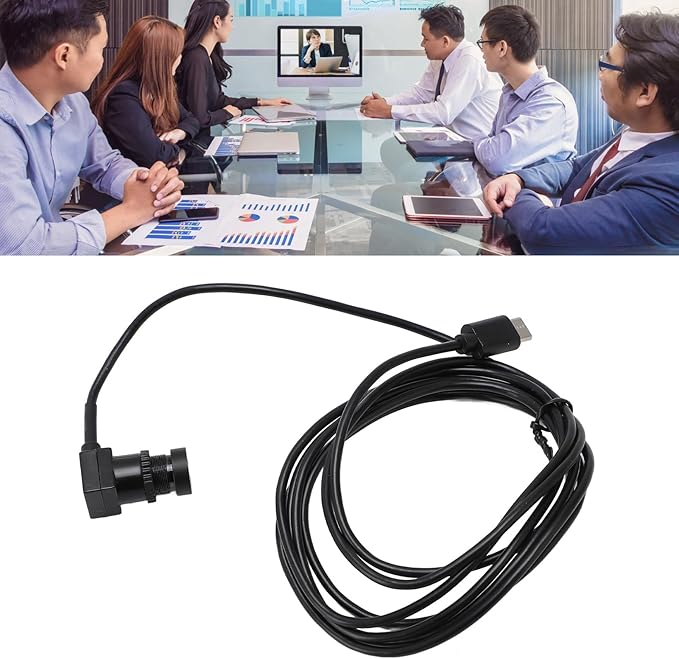 Pomya 1080P HD Webcam with Microphone USB Mini Web Cam with 1.5m Cable Type C Plug and Play Camera for Smartphone Laptop Computer Used for Live Streaming Online Calling