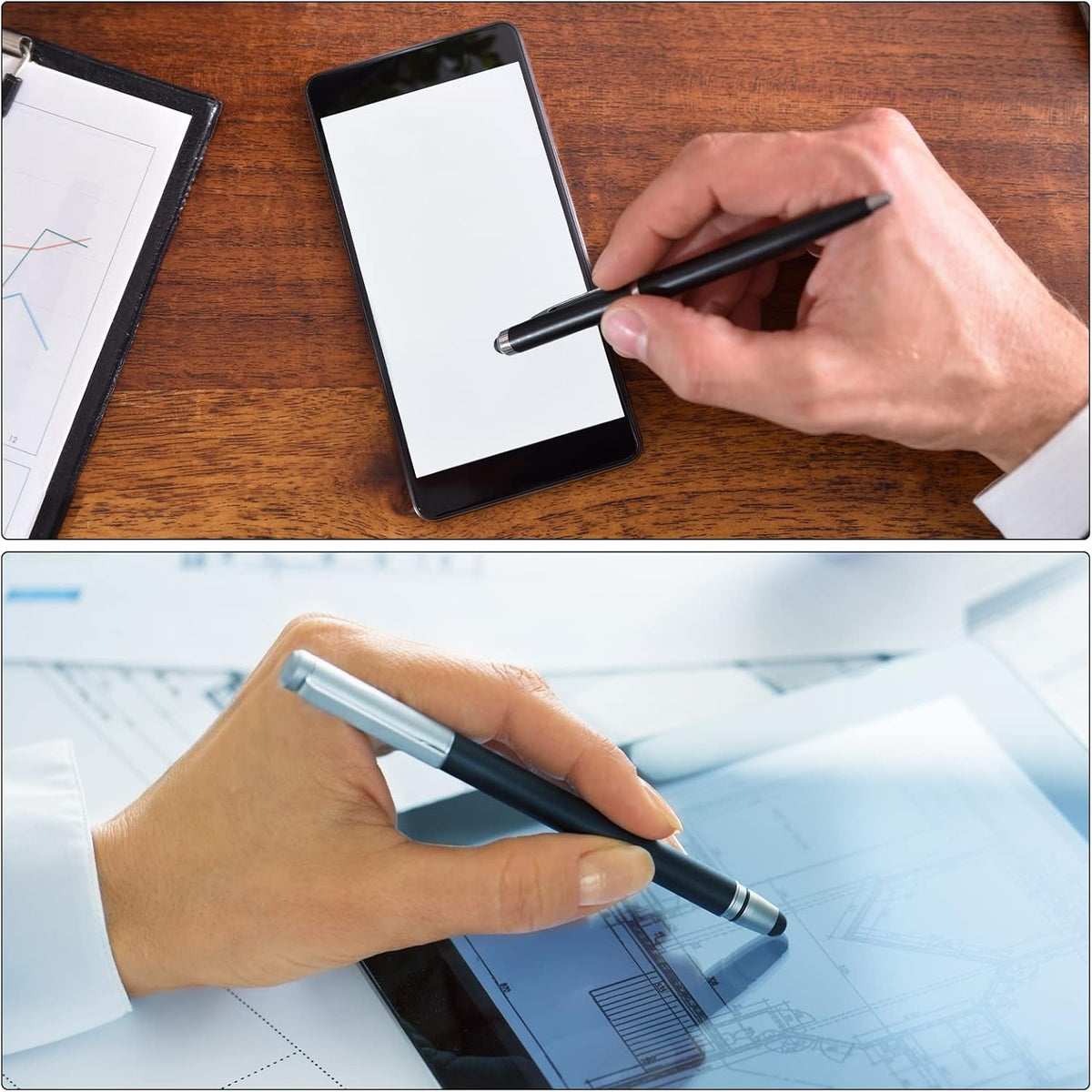 MECCANIXITY 6pcs 5.5mm Stylus Pen Fine Tips Conductive Fiber Capacitive Touch Screen Pens Tip Universal Replacement