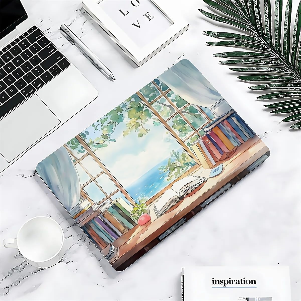 Compatible with MacBook Air 13.3 13.6 Inch Case 2022 2021 2020 2019 Plastic Hard Shell Case Cover,13.3 Pro(A1706/A1708/A1989/A2159/A2289/A2338), Books and a Window