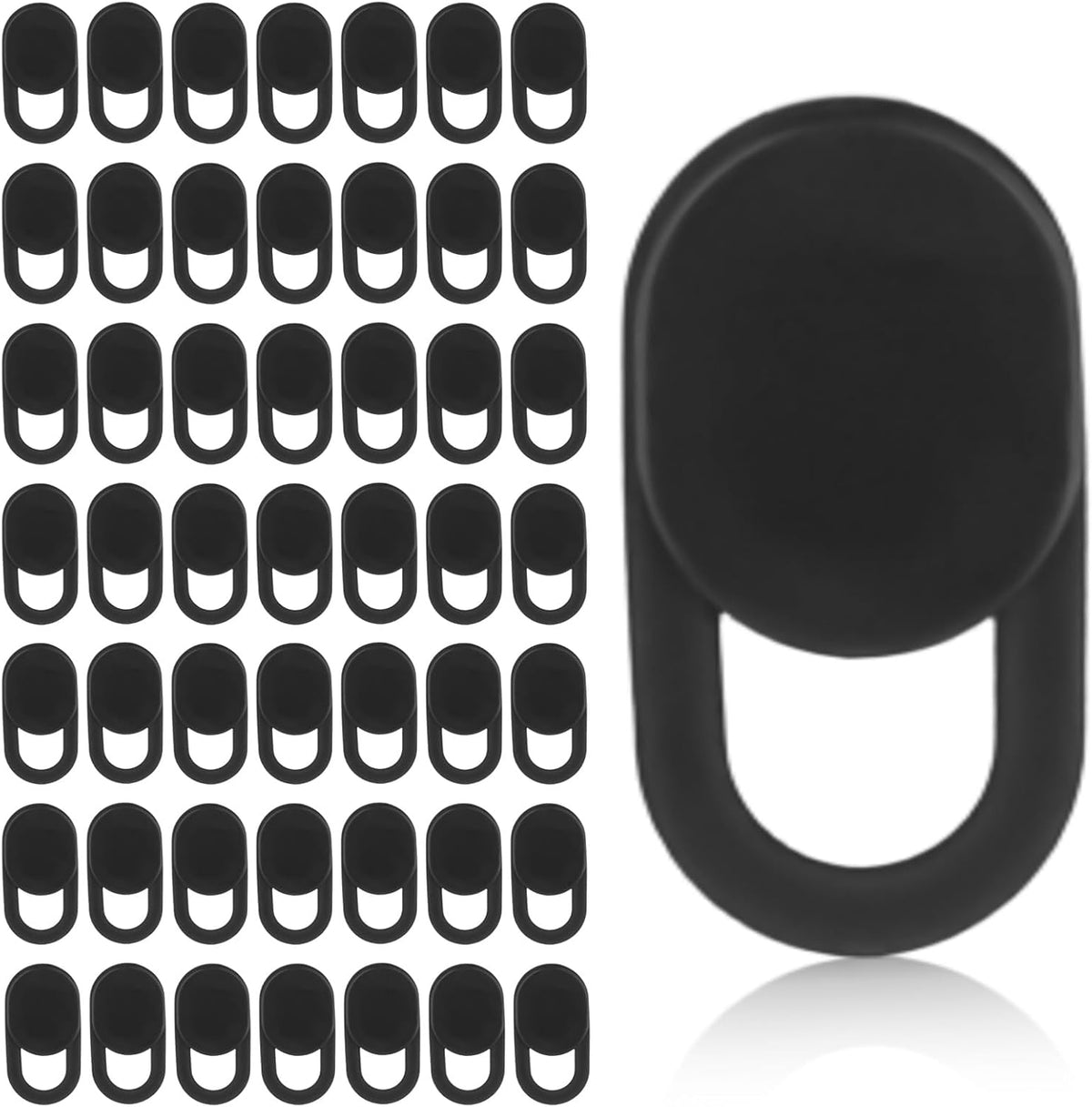 Goktvai 50pcs Laptop Camera Covers, Black Ultra-Thin Front Webcam Privacy Phone Camera Cover Slide Webcam Protects Your