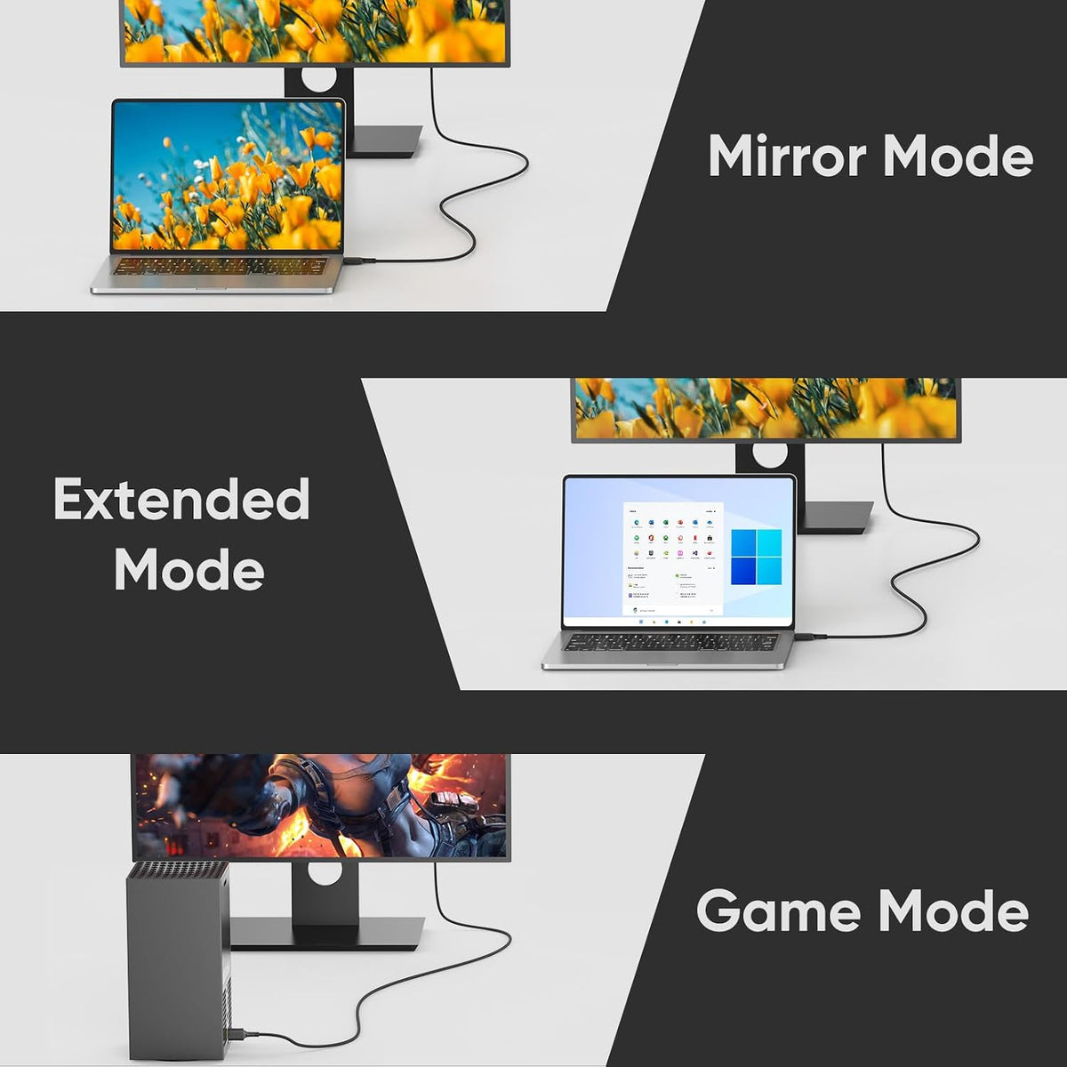 8K 5-Pack 6FT, 2.1 48Gbps 8K@60Hz 4K@240Hz/165/144Hz, PS4/PS5, HDMI Cable HDMI Cord Ultra High Speed Braided Cable