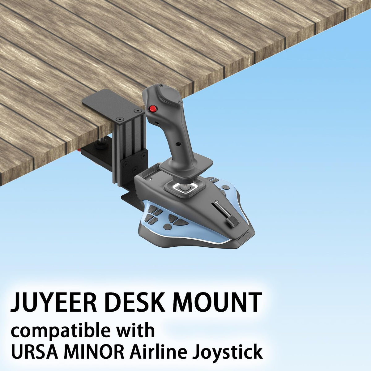 Quick Release Desk Mount: Compatible with WINWING URSA MINOR Space/Airline Joystick, Thrustmaster SimTask FarmStick/T.Flight HOTAS ONE, Compatible with Logitech G Extreme 3D Pro Joystick, Turtle Beach VelocityOne Flightstick
