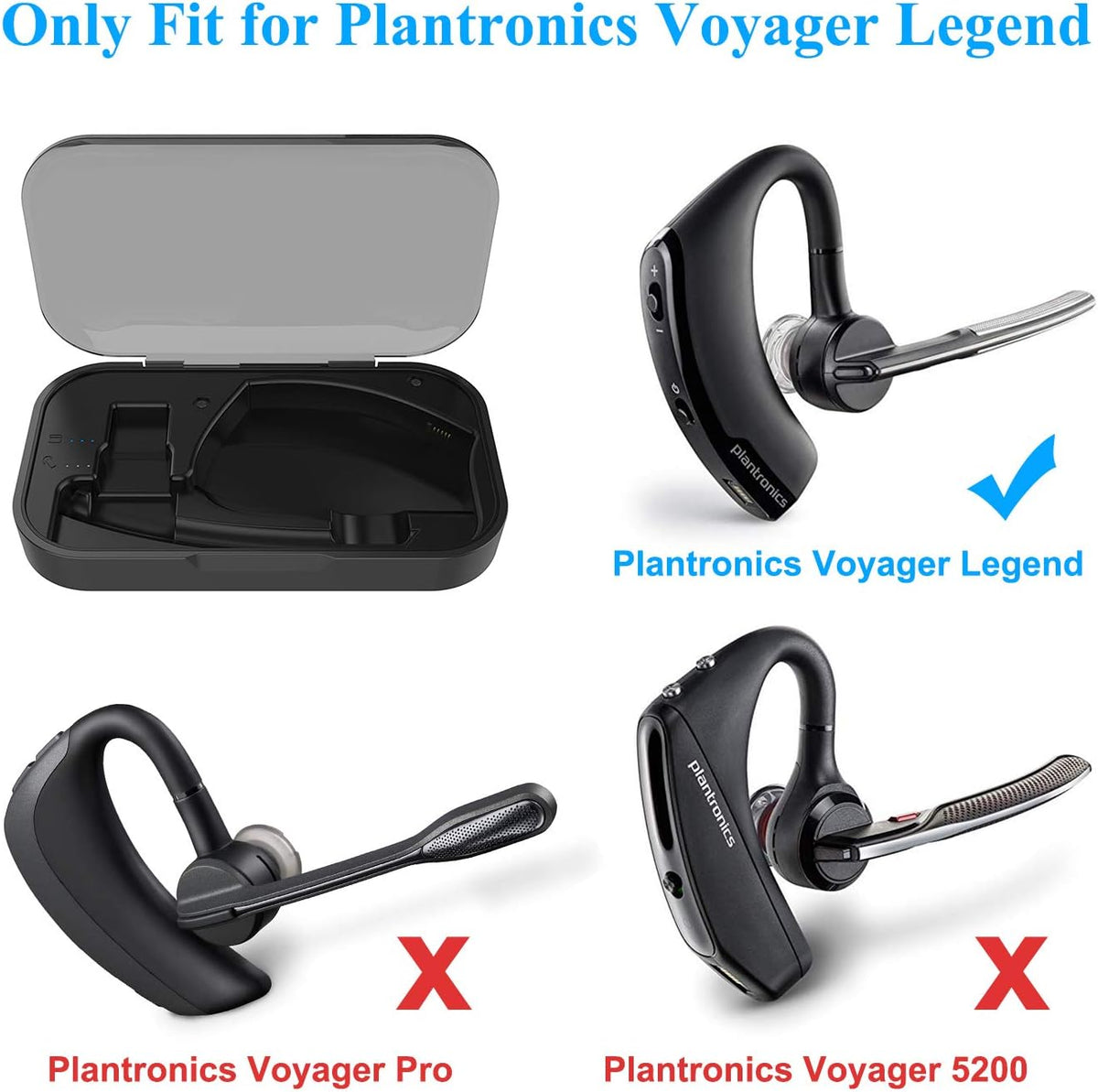 Power Charging Case Compatible with Plantronics Bluetooth Headset Voyager Legend, 2-in-1 Portable Charger Case with LED Status(Only Include The Charging Case)