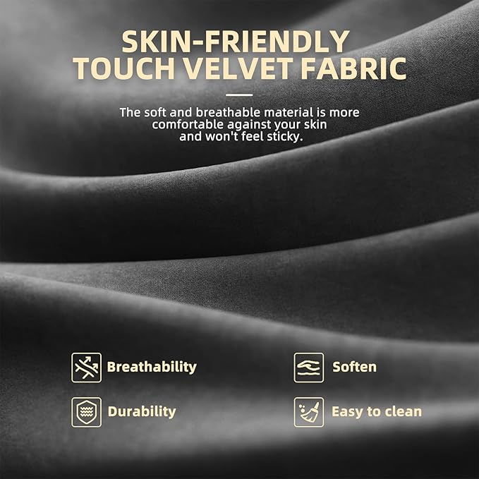 Ferghana Velvet Fabric Gaming Chair Ergonomic Gamer Chair for Adult Comfortable Video Game Chair with Footrest and Massage Lumbar Cushion Racing Reclining Office Home Computer Desk Chair Black