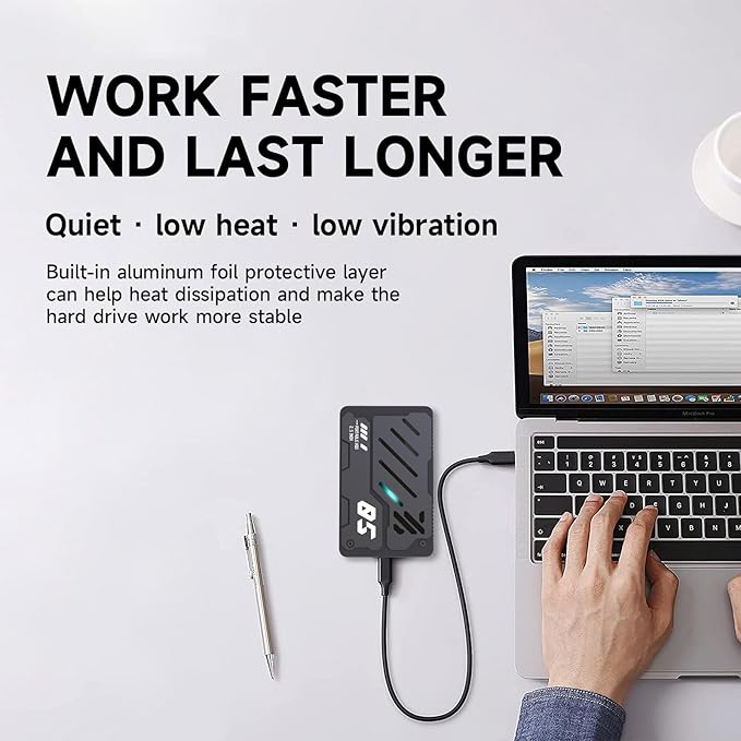 Ultra Slim Portable External Hard Drive USB 3.0 HDD Storage for PC Laptop Mac Xbox one PS4 PS5 (320GB)