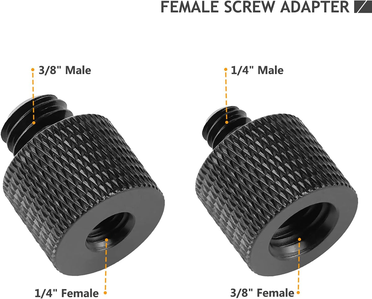 24 Pcs Camera Screw Adapter Set - 1/4 to 3/8 Tripod Mount Converter for Camera, Monopod, Ballhead, Flash Light Stand