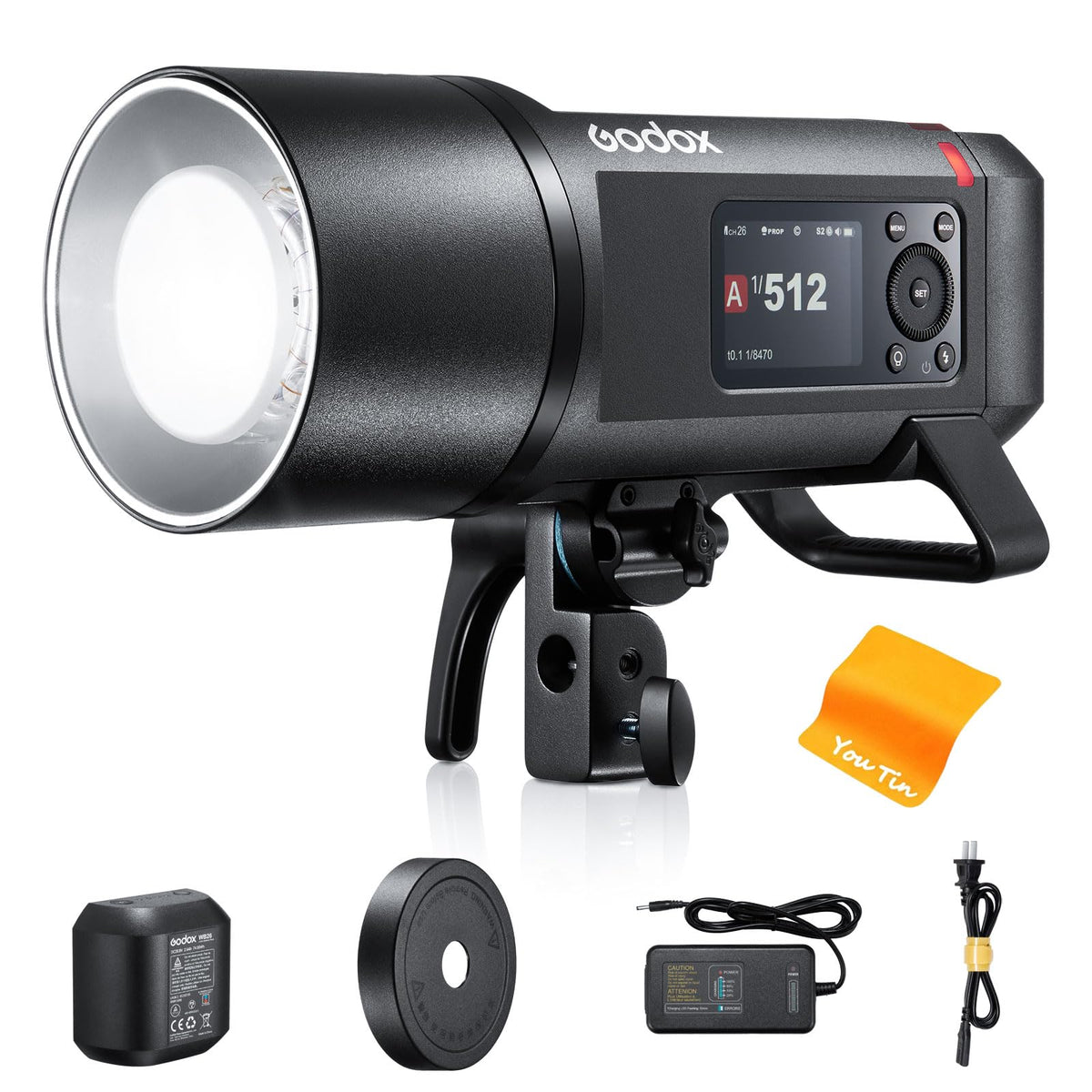 Godox AD600 Pro II Strobe Light Photography,AD600Pro 600Ws Outdoor Studio Flash Monolight,TTL 2.4G Wireless System,40W Bi-Color