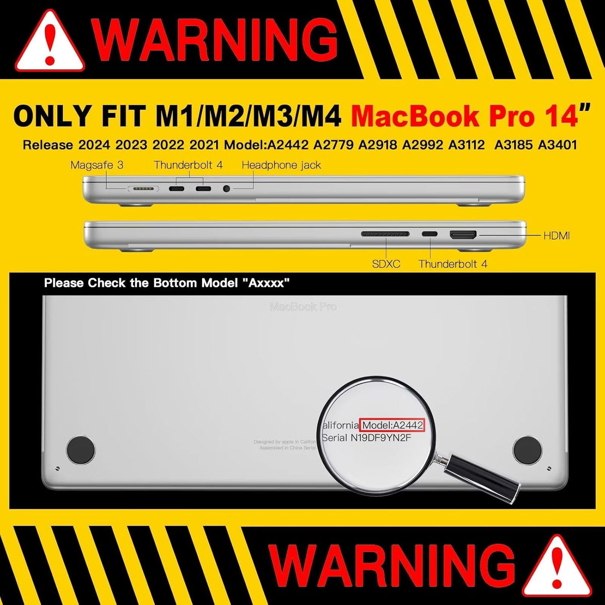 CISSOOK Compatible with MacBook Pro 14 inch 2024 2023 2022 2021 Release M4 M3 M2 M1 Chip A3112 A3185 A3401 A2918 A2992 A2779 A2442 Model, Hard Shell Case with Keyboard Cover&Screen Protector, Pink Bow