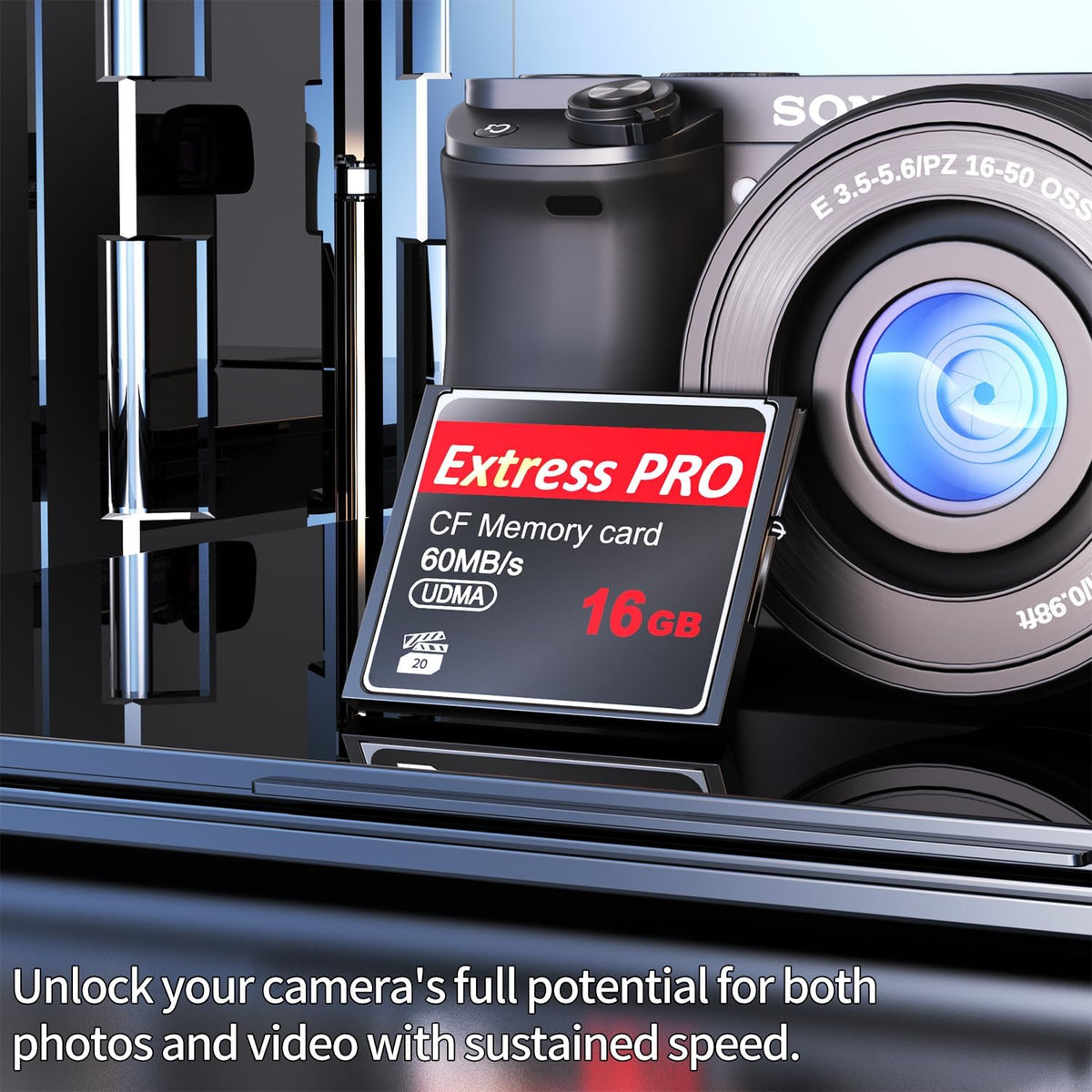 HuiErHui 16GB 60MB/s,Original Original CF Card,UDMA Speed Up to Camera Memory Card