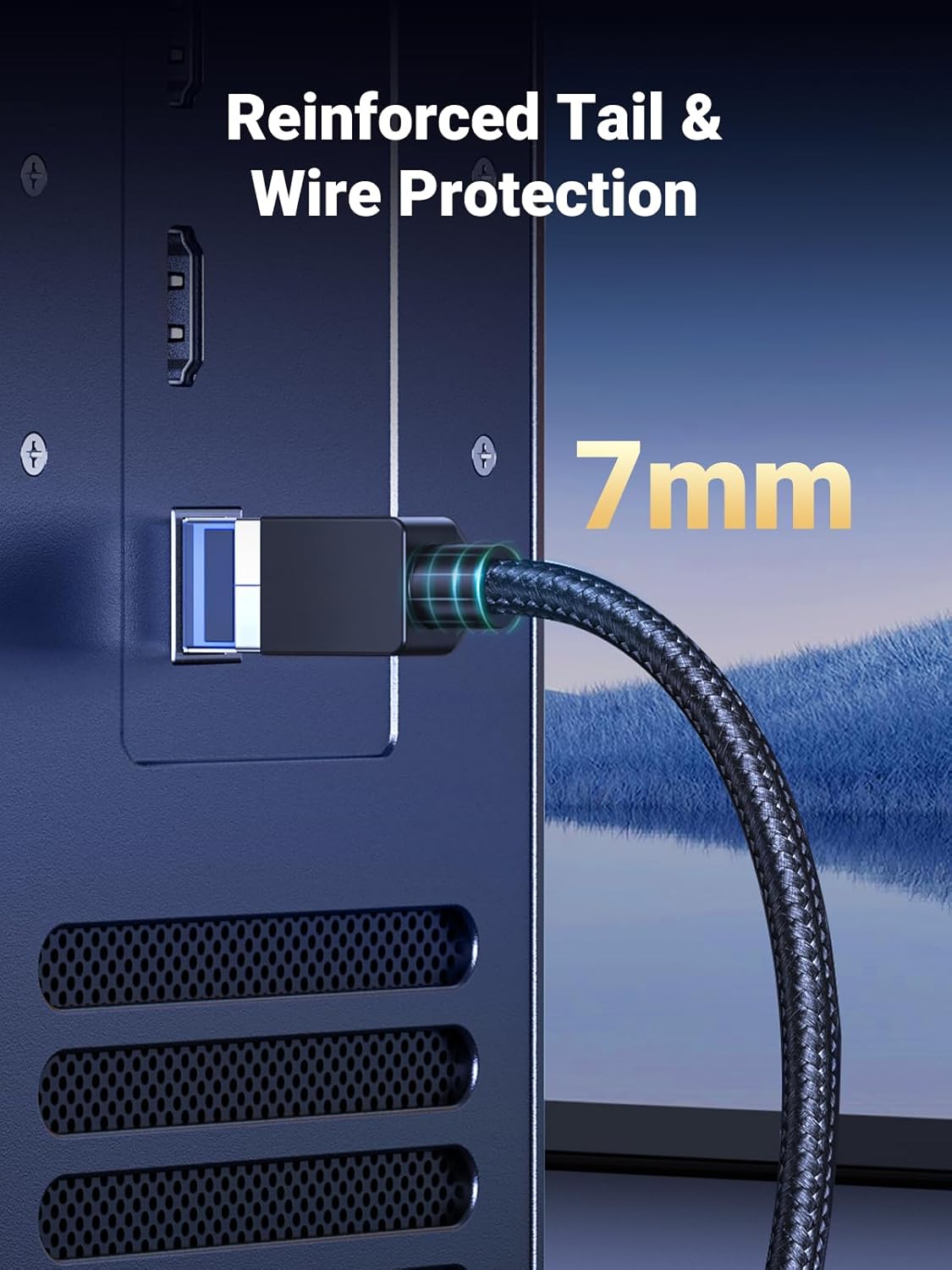 8 20FT, 40Gbps 2000Mhz Cat8 RJ45 PS5 PS4 PS3 20FT UGREEN Cat Ethernet Cable High Speed Braided Network Cord Shielded