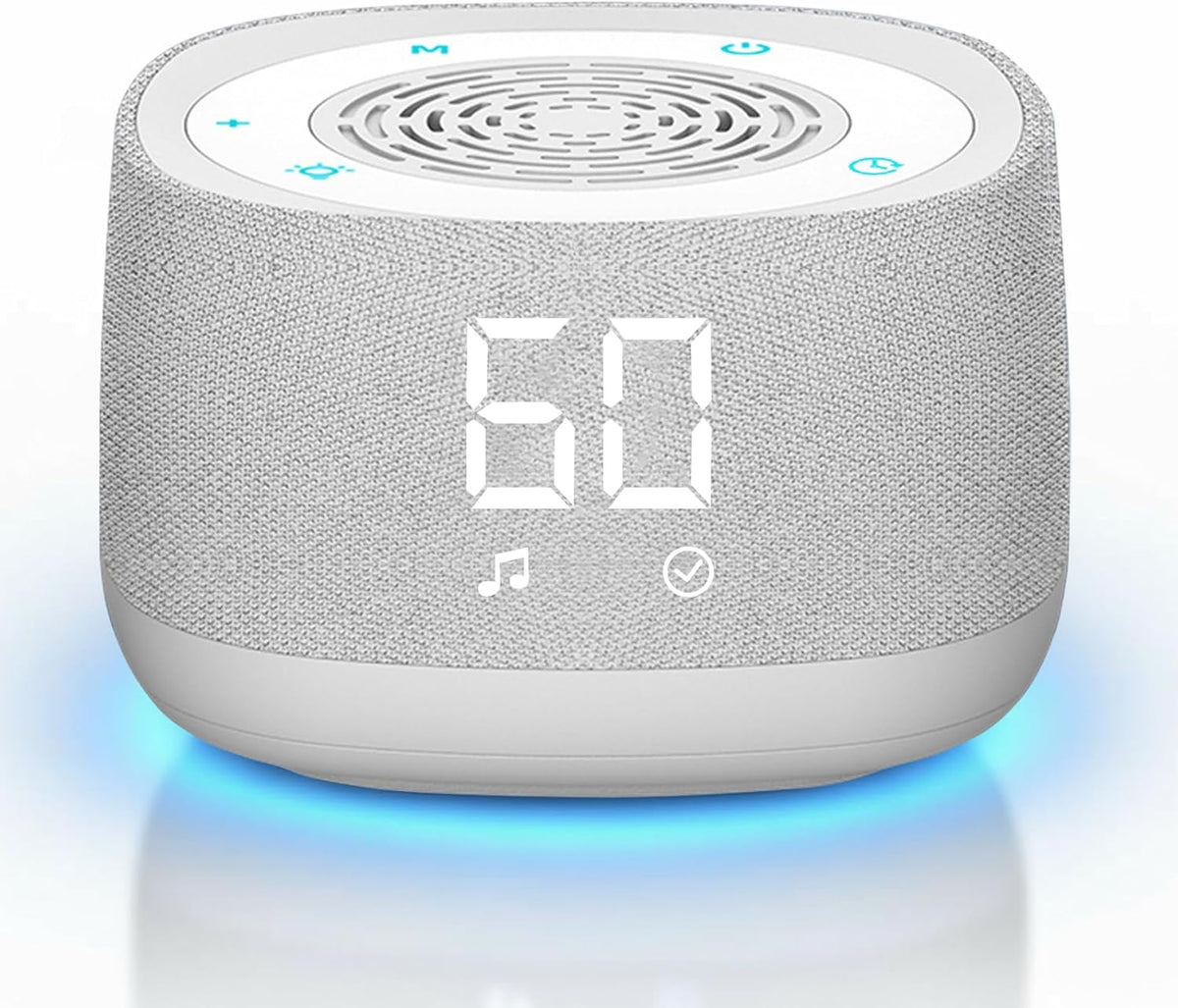 5.4, 14 1000mAh Sound Machine & Clock with Bluetooth Soothing White Noise Sounds, Night Light, Sleep Timer, Portable