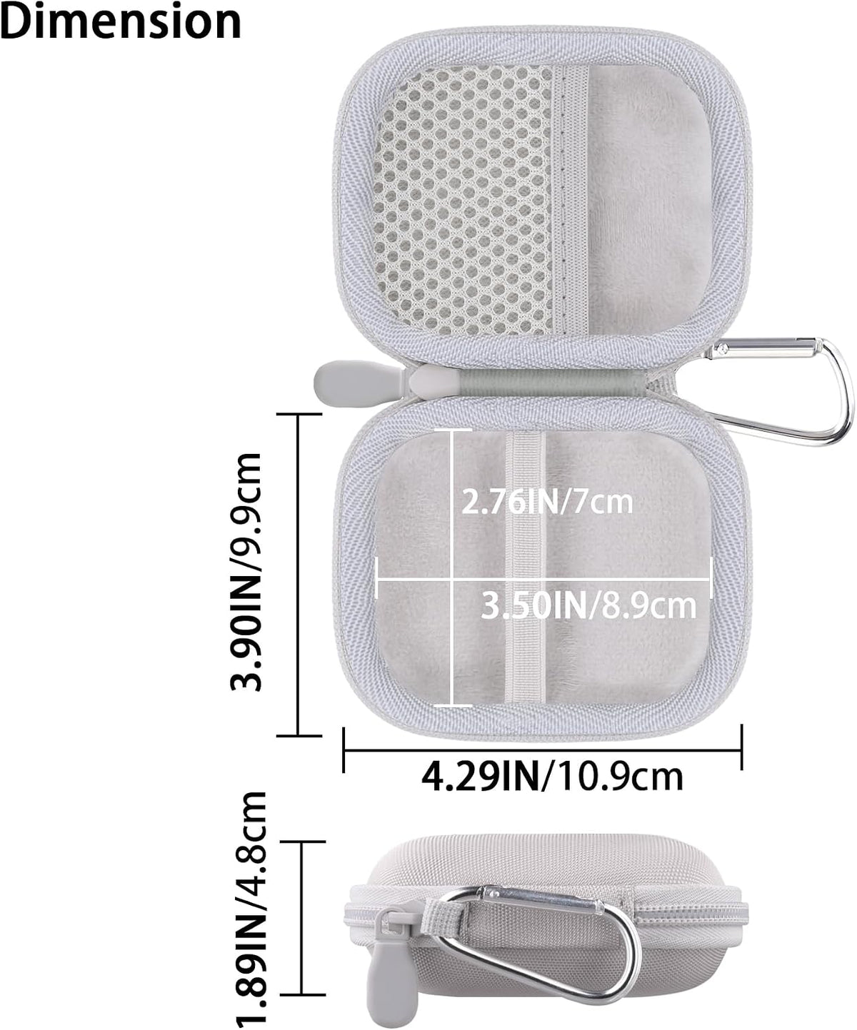 Baval for Anker Soundcore Work Portable AI Voice Recorder Hard Travel Case(White Case)