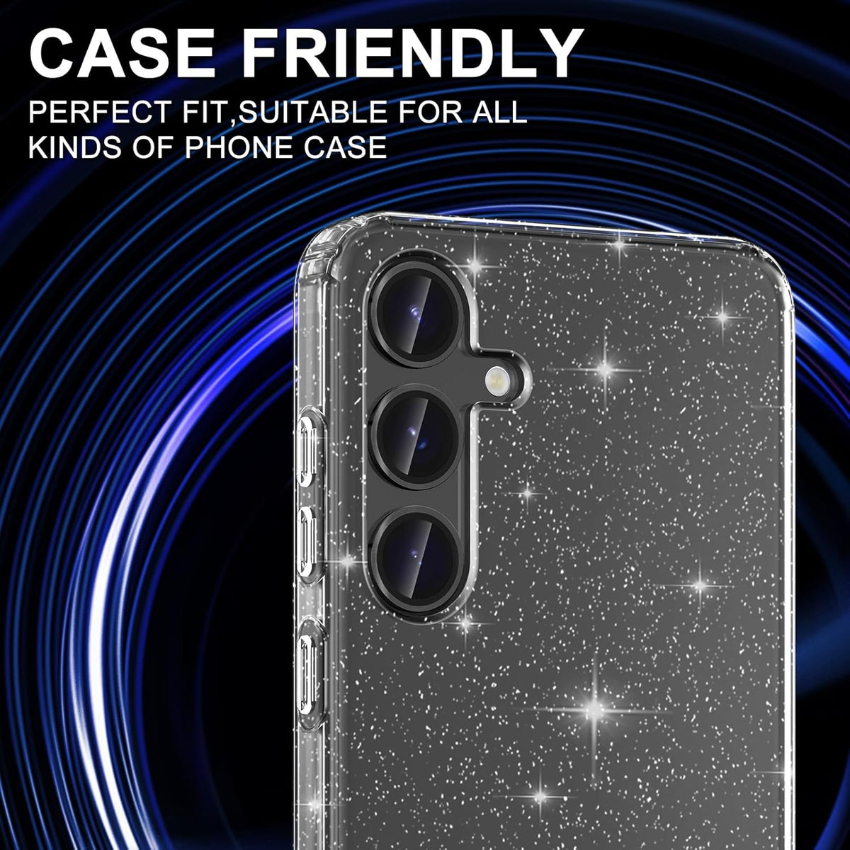 for Samsung Galaxy S25 Camera Lens Protector, Individual Metal Ring Tempered Glass Lens Cover, [Strong Adsorption] Scratch Resistant Ultra-Thin HD Clear Lens Cover, 1 Set-Black
