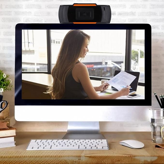 High Definition Camera 720P USB 2.0 Webcam PC Digital Camera for Laptop Desktop - True Color Imaging Automatic White Balance Video Conferencing Ready