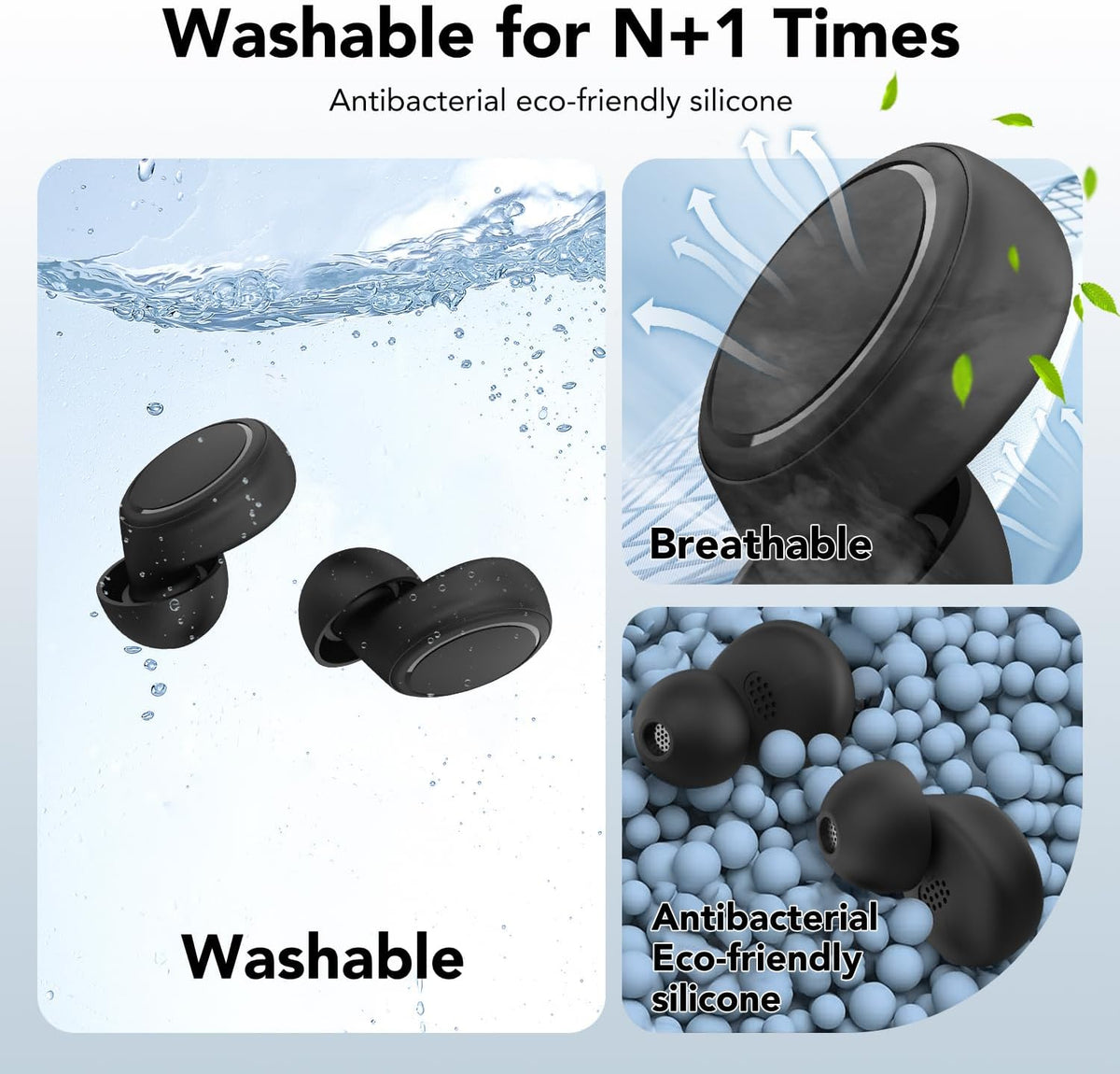 Ear Plugs for Sleeping Noise Cancelling 45dB Concert Earplugs for Noise Reduction Reusable Soft Silicone Ear Plugs with 8 Eartips Case for Snoring Shooting Motorcycle Airplanes Musicians