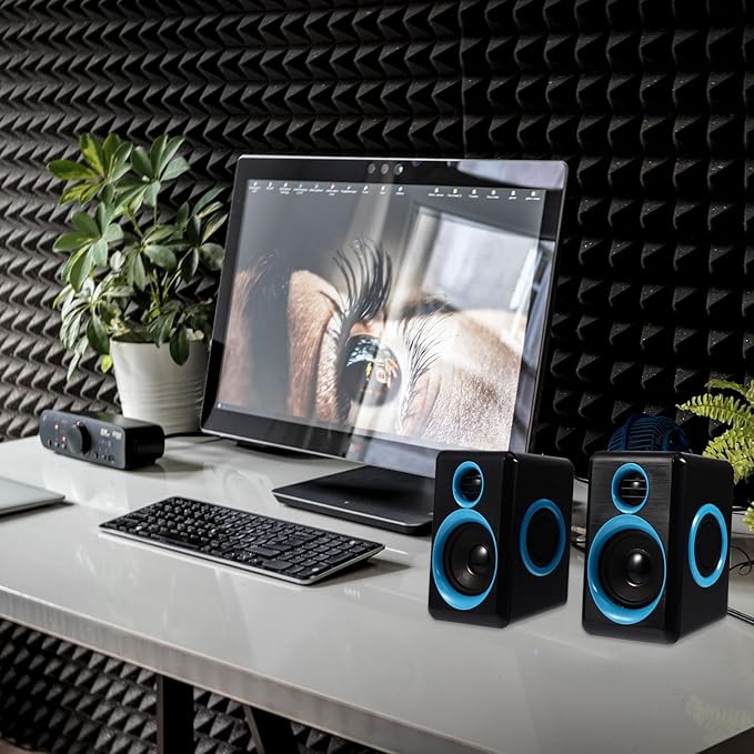 Mini USB 2.0 Computer Speakers with Surround Sound Compact Desktop and Laptop Multimedia Speaker Compatible with Dc 5v Power for Home and Office Use