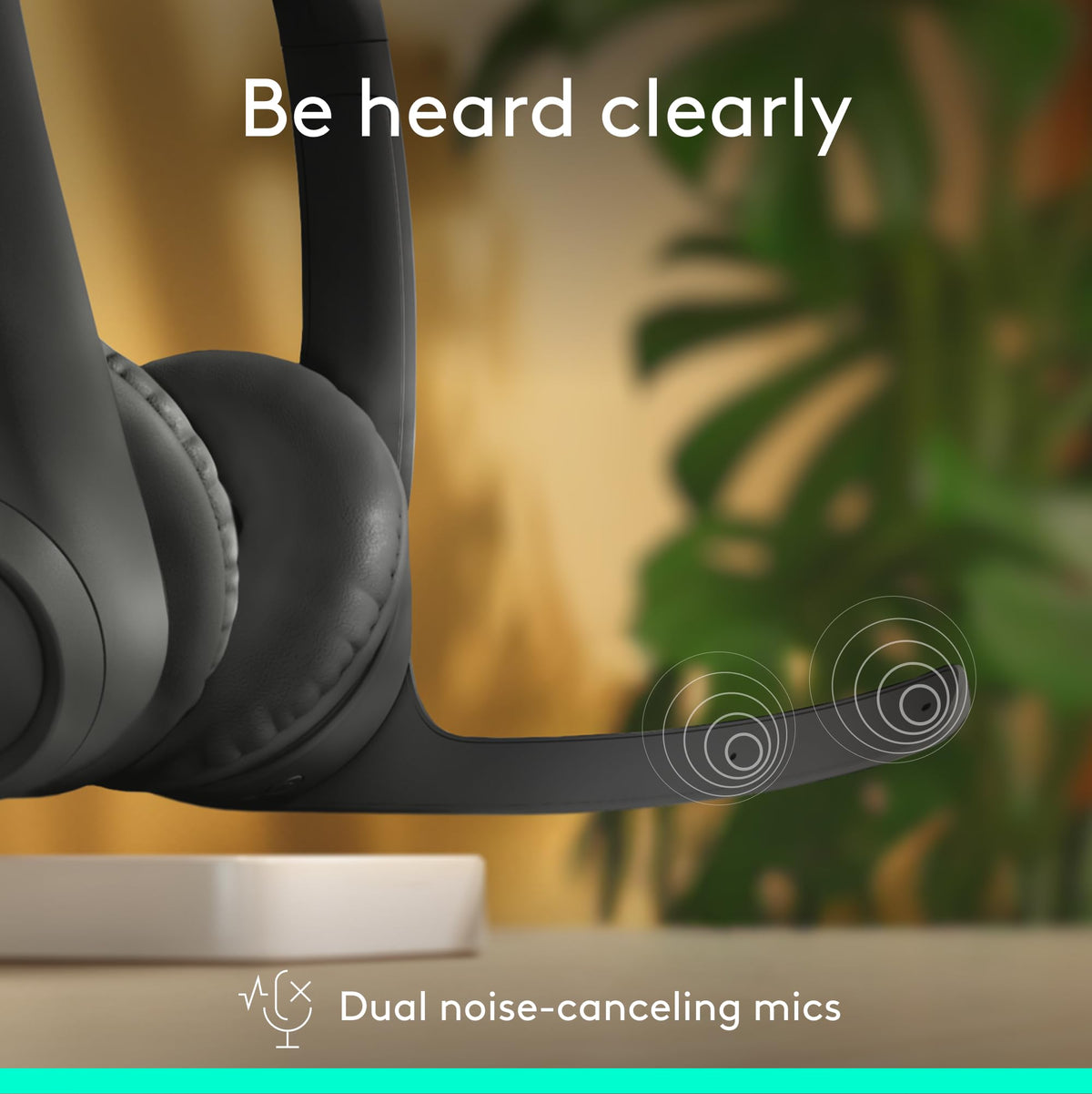 Logitech Zone 301 Wireless Bluetooth Headset with Noise-Canceling Microphone, Compatible with Windows, Mac, Chrome, Linux, iOS, iPadOS, Android