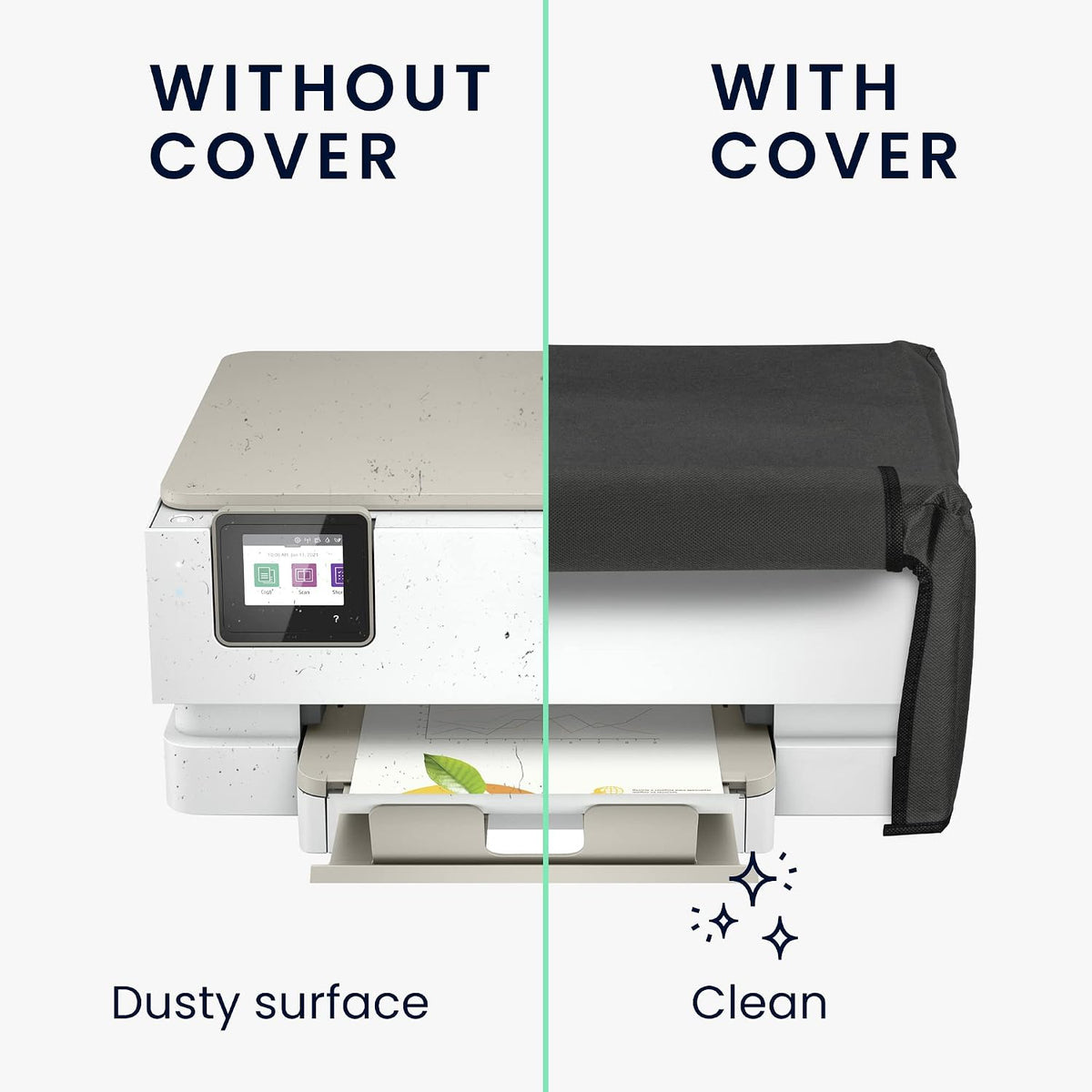 7220e 7255e kwmobile Dust Cover Compatible with HP Envy Inspire / Inspire - Printer Case - Fabric Protector Cover