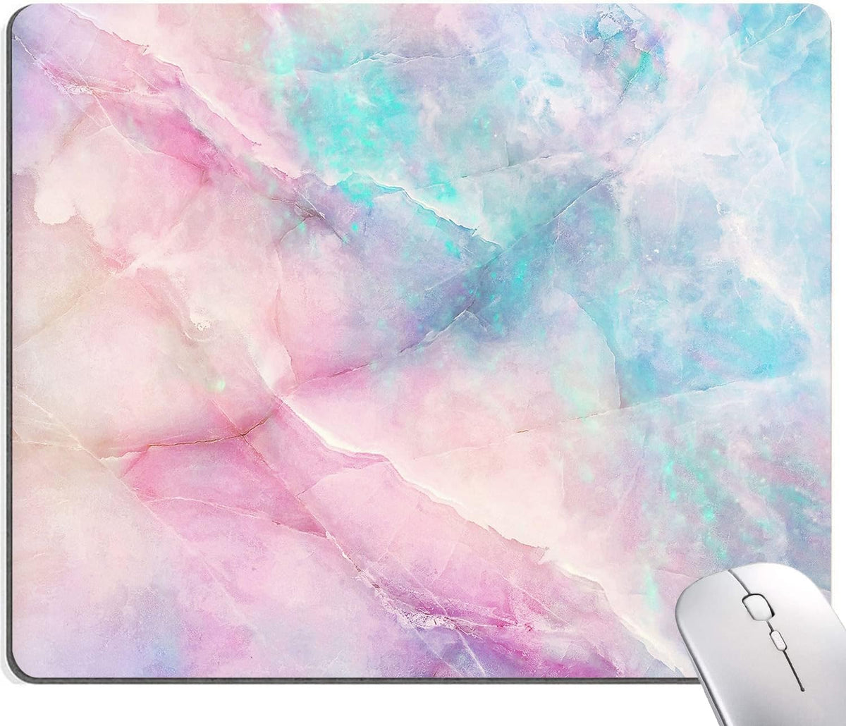 Mouse Pad, Premium-Textured Mouse Mat, Non-Slip Rubber Base Mousepad for Laptop, Computer & PC,9.5×7.9 in,Dream Marble