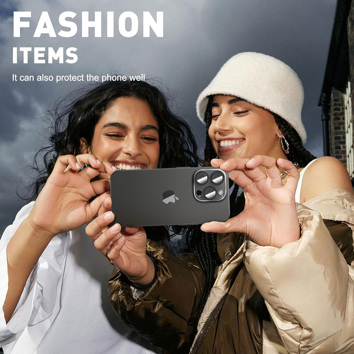 LucBuy 3PCS Sparkling Camera Lens Protector for iPhone 11 Pro/iPhone 11 Pro Max, Full Clear Acrylic Cover with Shiny Colorful Glitter Designed Decoration Back Camera Protector