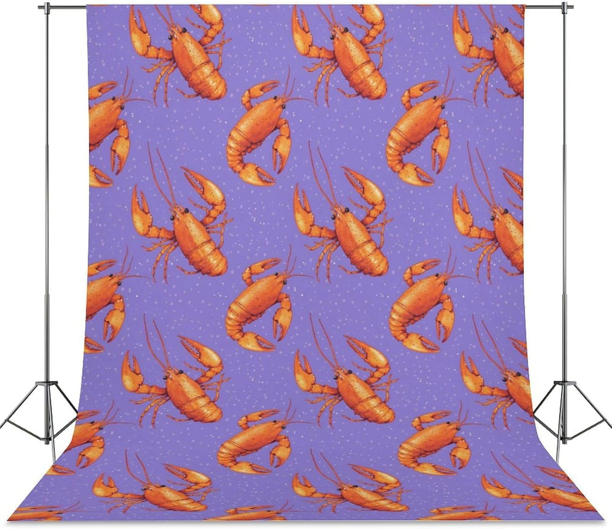 Generic Lobster Pattern Funny Backdrop Background for Photography Photo Photoshoot Screen Parties Curtain