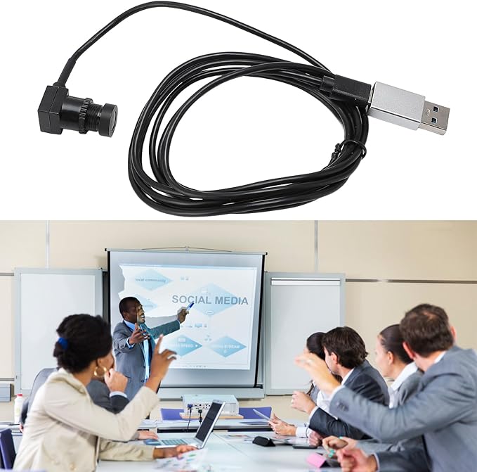 Middle Screen HD 1080p Webcam for Laptop 30FPS 1080P 1.5m Web Camera Plug and Play Fixed Focus USB Camera with Microphone for Smartphone Laptop