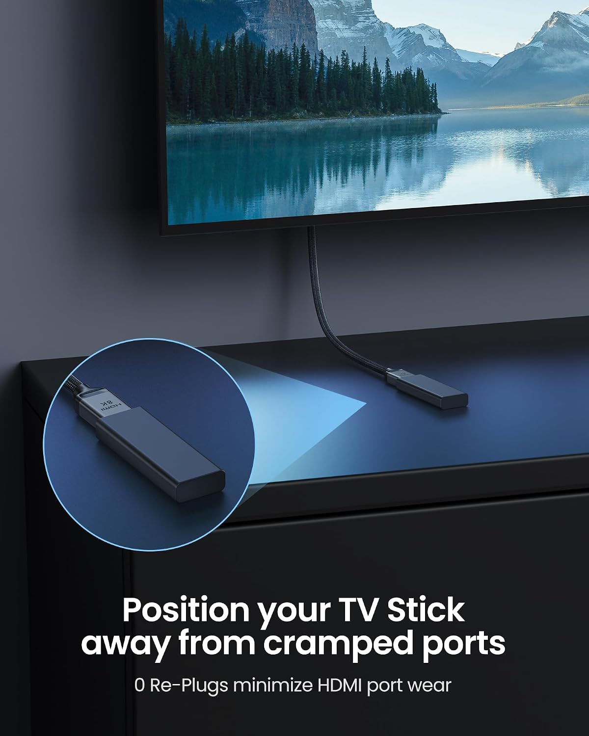 8K 10FT/3M 2.1, 8K@60hz 4K@120hz 48Gbps PS5 PS4 Silkland HDMI Extension Cable HDMI Extender HDMI Male to Female