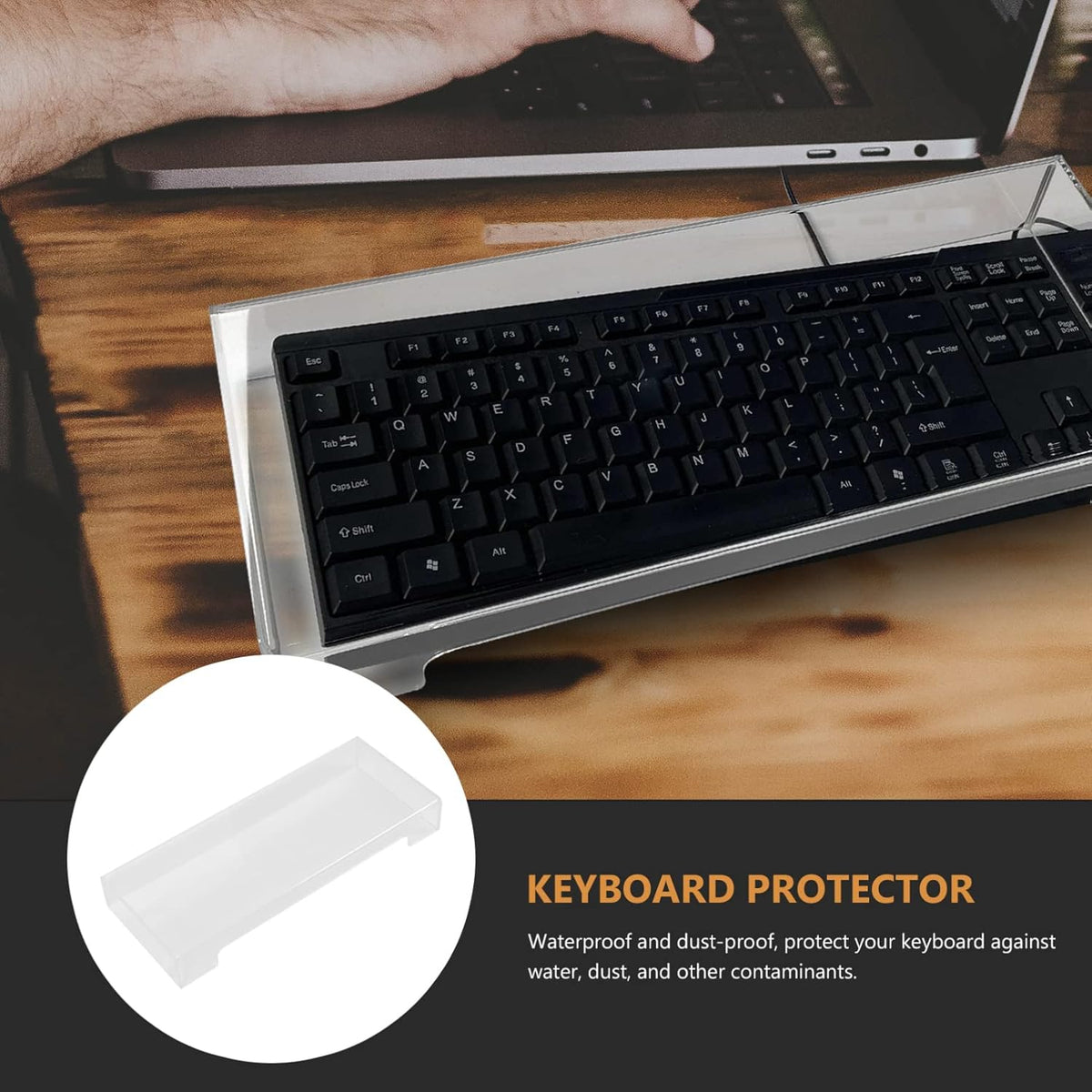 1pc Keyboard Cover Water- Case Transparent Keyboard Protector Cover Protective Case Water- Cover Accessory
