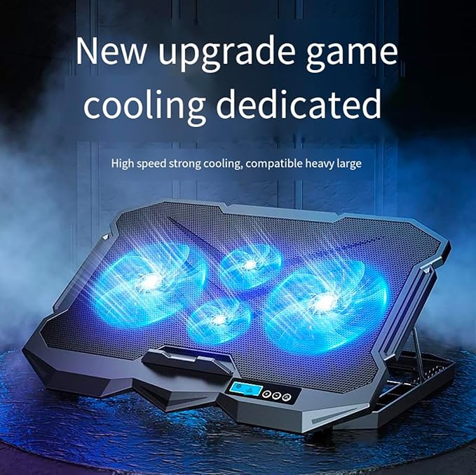 Laptop Cooling pad for Asus TUF Gaming F16 Gaming laptops Laptop Cooler with 4 Fans LCD Display Screen 4 Height 2 USB-A Port Laptop Stand