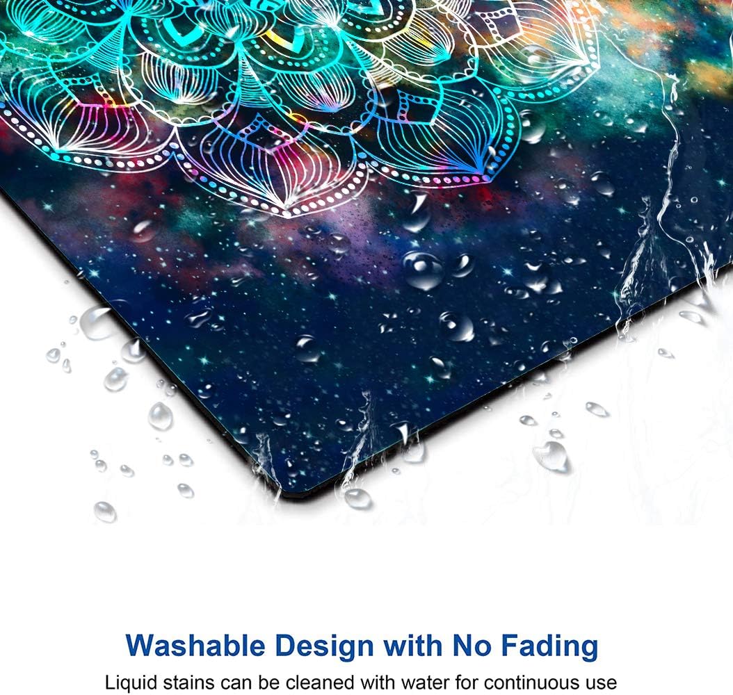 Redragon Galaxy Mandala Gaming Mouse Mat, Square Waterproof Rubber Base Mouse Pad for Office, Home, Laptop & Travel, 9.5"x7.9"x0.12"