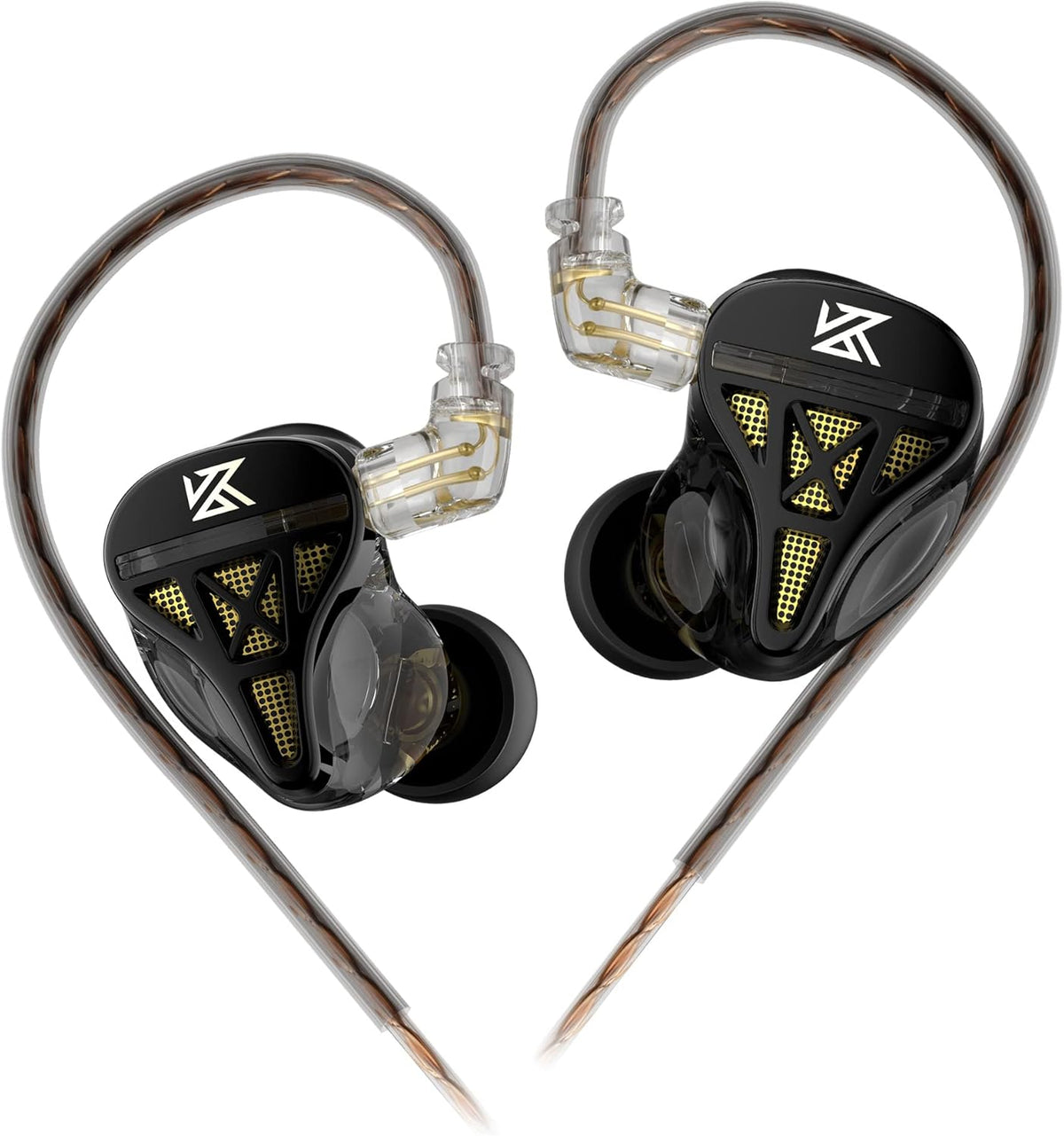 KZ DQS Wired Earbuds Dynamic Driver in Ear Monitor Headphone Semi-Open HiFi Bass Earphone 2pin 3.5mm Gaming Earbuds (Without Mic)