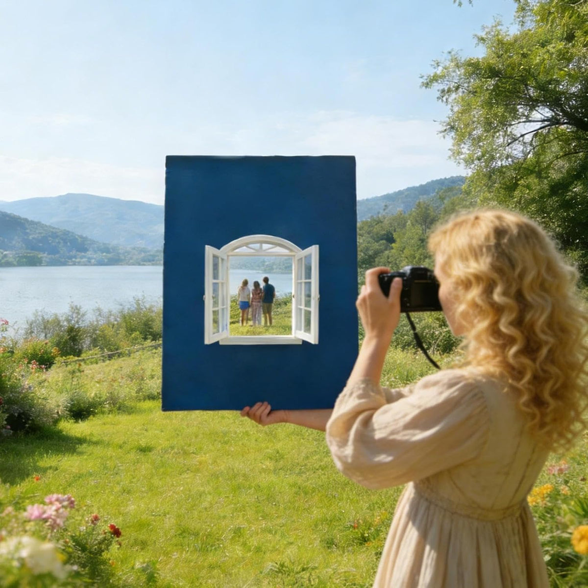 Generic Window Frame Photo Prop | Photoshoot Viewfinder Aid | Window View Photography Props | for Party Landscape