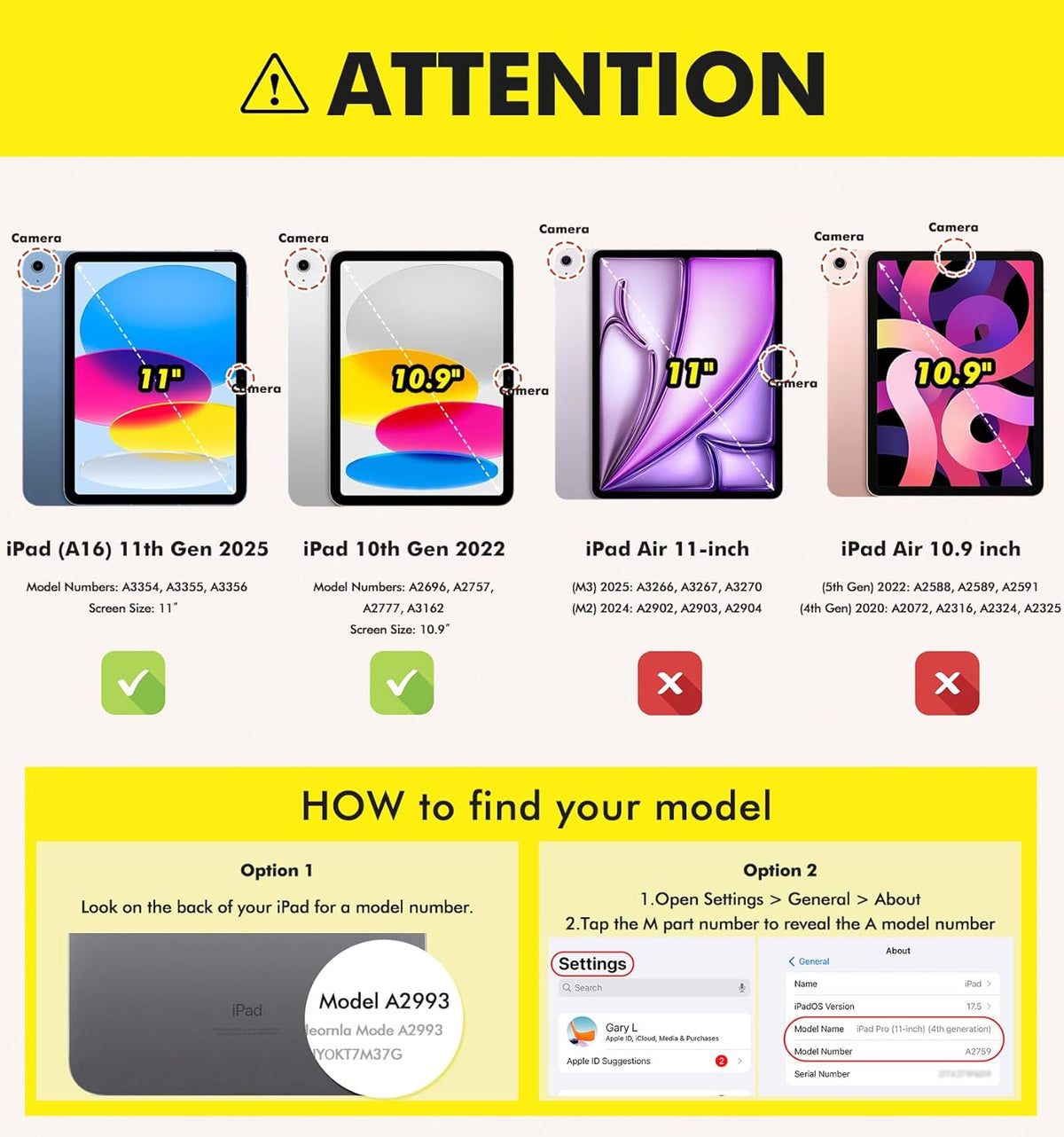 INFILAND A16 11 inch 11th 10th 10.9 Inch, Kids Case for iPad Generation,iPad Generation Case Heavy Duty Shockproof