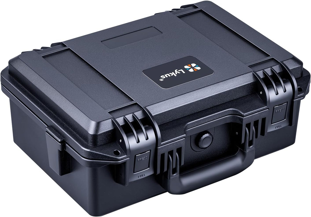 Lykus HC-3310 Waterproof Hard Case with Customizable Foam Insert, Interior Size 12.99x8.27x5.31 in, Suitable for pistol,camera,lens,drone,mic,flashlight,telescope,action cam,electronics,tools,and more