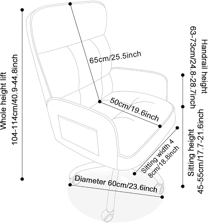 Office Chair Gaming Chair Computer Chair Height Adjustable Gaming Chair Ergonomic Executive Chair for Women Adults GirlsHome Computer Chair Modern Swivel Chair High Back Desk Chair with Arm